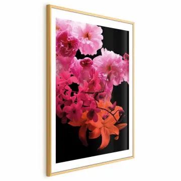 Plakat Wiosenne nasycenie 21x30 cm z ramą złotą z marginesem