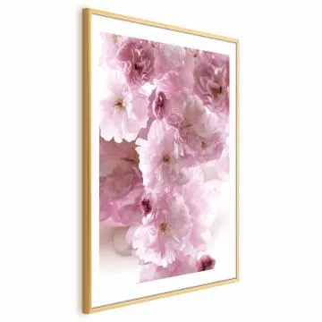 Plakat Kwiecista mgła 40x60 cm z ramą złotą z marginesem
