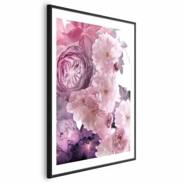 Plakat Wachlarz kwiatów 21x30 cm z ramą czarną z marginesem