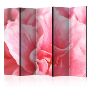 Parawan dwustronny Kwiaty 225x172 cm 5-częściowy różowy