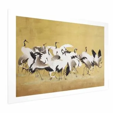 Plakat Japońskie żurawie 42x29,7 cm bez ramy z marginesem