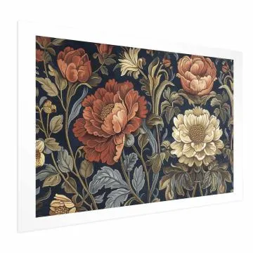 Plakat Gobelinowe kwiaty 60x40 cm bez ramy z marginesem