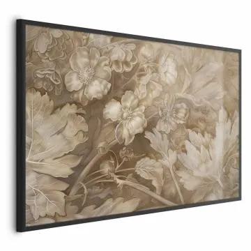 Plakat Ornamenty roślinno-kwiatowe 30x21 cm z ramą czarną bez marginesu
