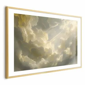 Plakat Zachwycająca gra kolorów 42x29,7 cm z ramą złotą z marginesem