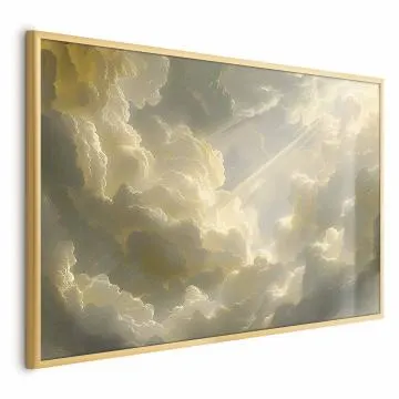 Plakat Zachwycająca gra kolorów 30x21 cm z ramą złotą bez marginesu