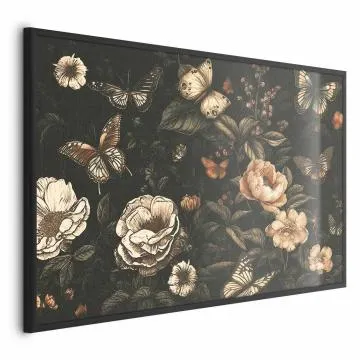 Plakat Rustykalny ogród 30x21 cm z ramą czarną bez marginesu