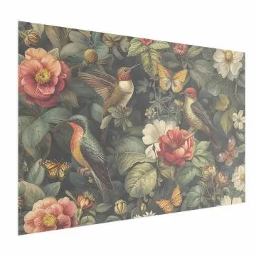 Plakat Kwiaty i motyle 60x40 cm bez ramy bez marginesu
