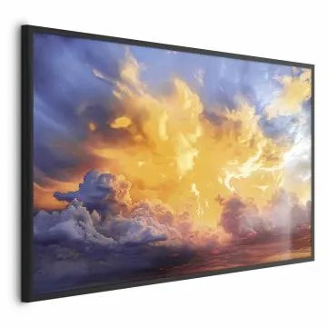 Plakat Zachód słońca 60x40 cm z ramą czarną bez marginesu