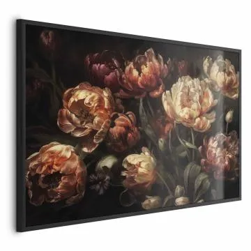 Plakat Kwitnące tulipany 60x40 cm z ramą czarną bez marginesu
