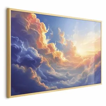 Plakat Symfonia barw 30x21 cm z ramą złotą bez marginesu