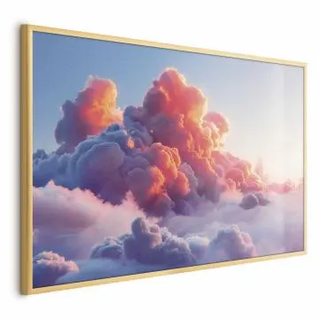 Plakat Zmierzchowy spektakl 60x40 cm z ramą złotą bez marginesu
