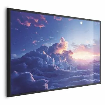 Plakat Nocne góry 42x29,7 cm z ramą czarną bez marginesu