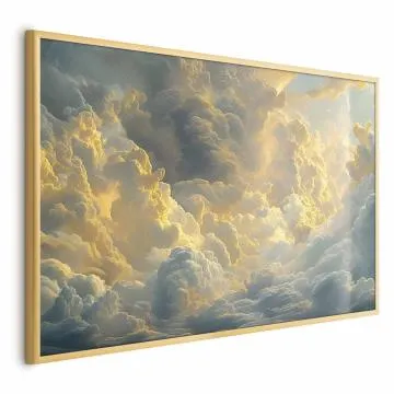 Plakat Ostatnie tchnienie dnia 60x40 cm z ramą złotą bez marginesu
