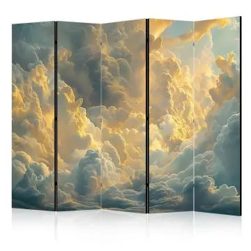 Parawan jednostronny Pejzaże 225x172 cm 5-częściowy szary