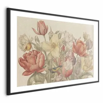 Plakat Bukiet 60x40 cm z ramą czarną z marginesem