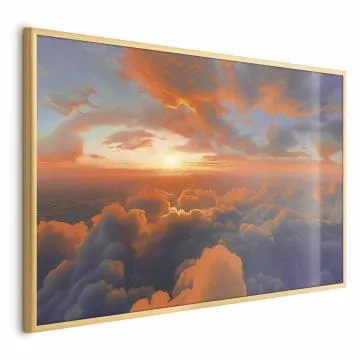 Plakat Spektakl barw 30x21 cm z ramą złotą bez marginesu