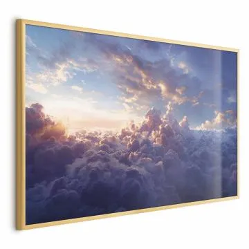 Plakat Słońce w ukryciu 30x21 cm z ramą złotą bez marginesu