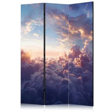Parawan dwustronny Pejzaże 135x172 cm 3-częściowy niebieski