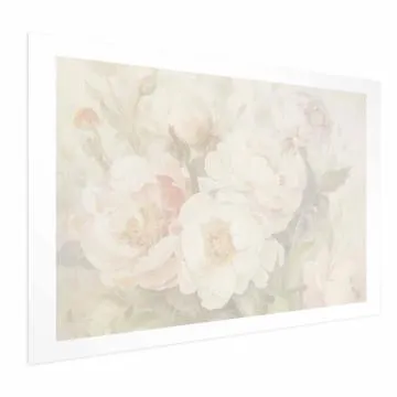 Plakat Piwonie we mgle 30x21 cm bez ramy z marginesem