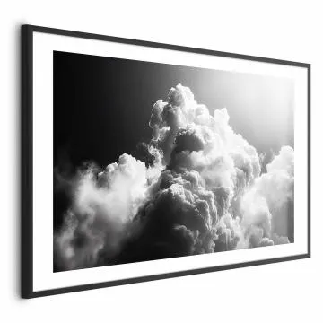 Plakat Chmury marzeń 90x60 cm z ramą czarną z marginesem