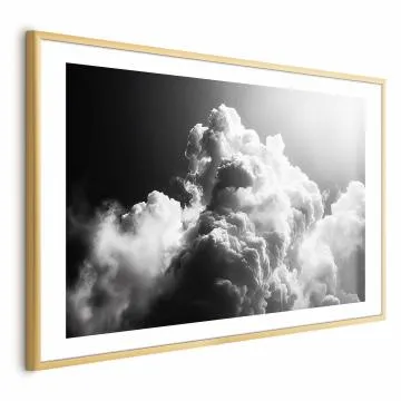 Plakat Chmury marzeń 30x21 cm z ramą złotą z marginesem