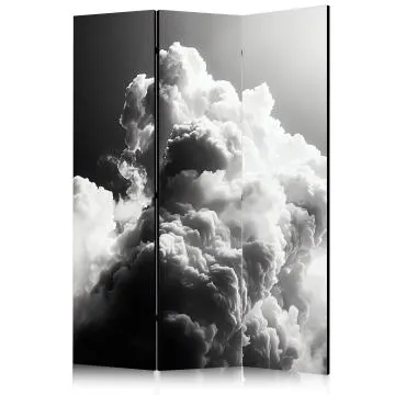 Parawan dwustronny Pejzaże 135x172 cm 3-częściowy szary