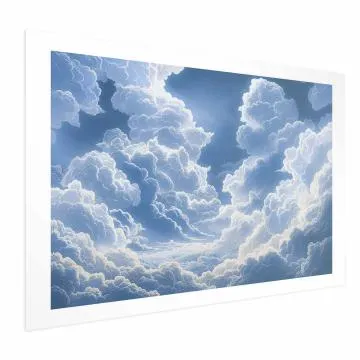 Plakat Niebo i puchate chmury 30x21 cm bez ramy z marginesem