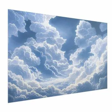 Plakat Niebo i puchate chmury 30x21 cm bez ramy bez marginesu