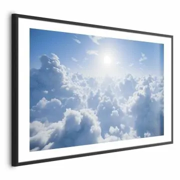 Plakat Niebiański spokój 42x29,7 cm z ramą czarną z marginesem