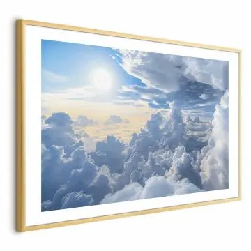 Plakat Symfonia Światła 30x21 cm z ramą złotą z marginesem