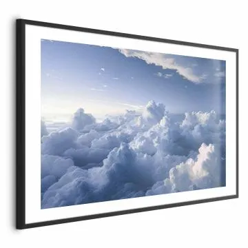 Plakat Podniebne pejzaże 30x21 cm z ramą czarną z marginesem