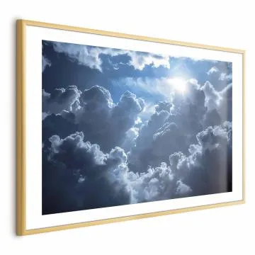 Plakat Ożywiona sceneria 42x29,7 cm z ramą złotą z marginesem