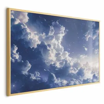 Plakat Gwiezdne chmury 90x60 cm z ramą złotą bez marginesu