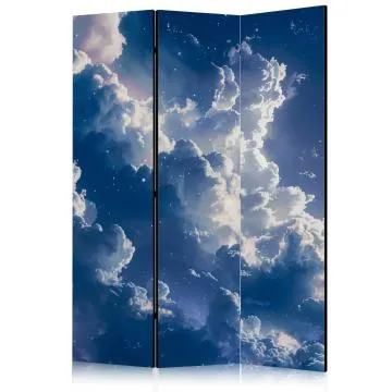 Parawan dwustronny Pejzaże 135x172 cm 3-częściowy niebieski