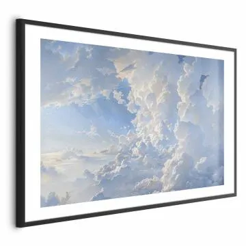 Plakat Obrazy na niebie 42x29,7 cm z ramą czarną z marginesem