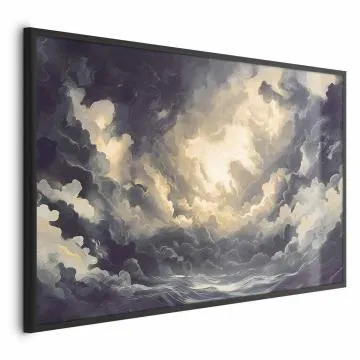 Plakat Gra światła 90x60 cm z ramą czarną bez marginesu