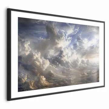 Plakat Refleksy na chmurach 60x40 cm z ramą czarną z marginesem