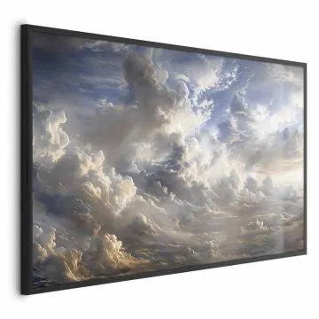 Plakat Refleksy na chmurach 42x29,7 cm z ramą czarną bez marginesu