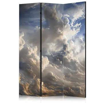 Parawan akustyczny Pejzaże 135x172 cm 3-częściowy szary
