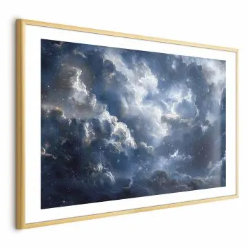 Plakat Astronomiczne cuda 90x60cm z ramą złotą z marginesem