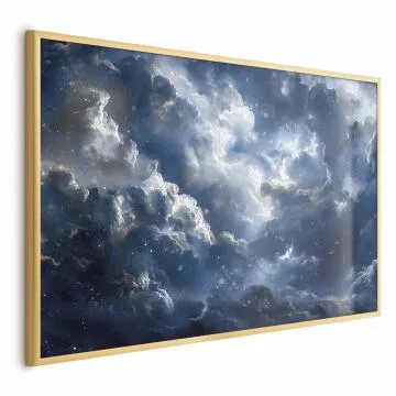 Plakat Astronomiczne cuda 90x60cm z ramą złotą bez marginesu