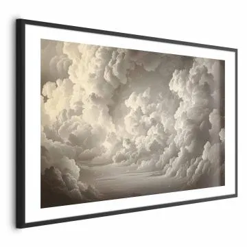 Plakat Miękka gra światła 42x29,7 cm z ramą czarną z marginesem