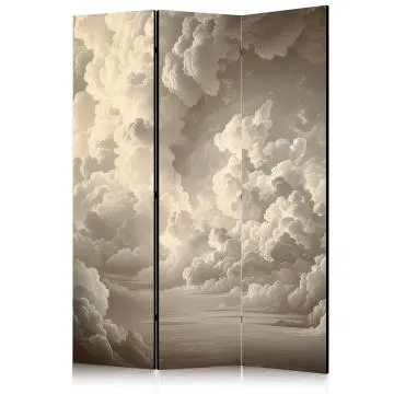 Parawan dwustronny Pejzaże 135x172 cm 3-częściowy beżowy