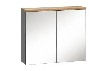 Szafka łazienkowa BALI 841 80 cm grafitowa z lustrem