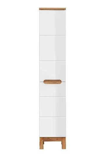 Szafka łazienkowa BALI 804 35 cm biała z koszem