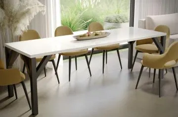 Stół rozkładany BALTIKA 130(185)x90 biały połysk
