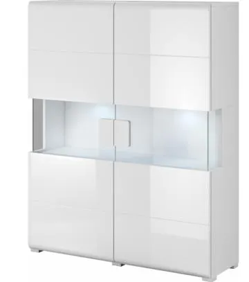 Komoda wysoka TOLEDO 2D 122 biała połysk