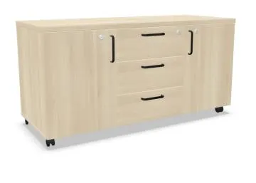 Komoda biurowa EASY SPACE MOB 120 akacjowa mobilna