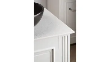 Blat łazienkowy kompaktowy 80 cm biały z fazą 45°