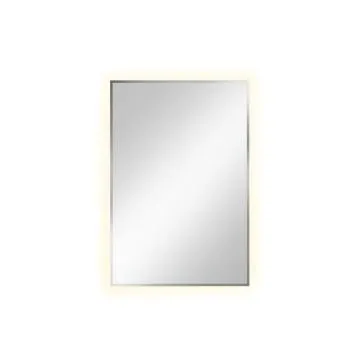 Lustro łazienkowe LUMO 90x60cm srebrne z oświetleniem LED